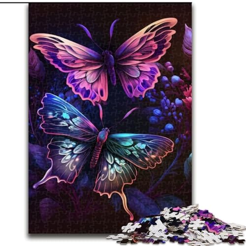 Puzzle 1000 Teile, Schmetterlingskunst, Puzzles für Erwachsene, 1000 Teile, Familienspaß zum Basteln, perfekt für Geburtstage, Feiertage (Größe 38x26cm) von WGLINGX