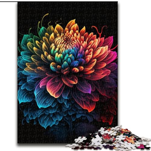 Puzzle 1000 Teile, Schöne Blume, Holzpuzzle, DIY-Heimdekoration, Denksportspiel für Teenager (Größe 26x38cm) von WGLINGX
