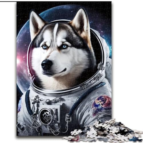Puzzle 1000 Teile, Siberian Husky Astronaut, Puzzle für Erwachsene, Familienspaß, Basteln, perfekt für Geburtstage, Feiertage, Größe 26x38cm Puzzle 1000 Teile, Siberian Husky Astronaut, Puzzle für Erwachsene, Familienspaß, Basteln, perfekt für Geburtstage, Feiertage, Größe 26x38cm von WGLINGX