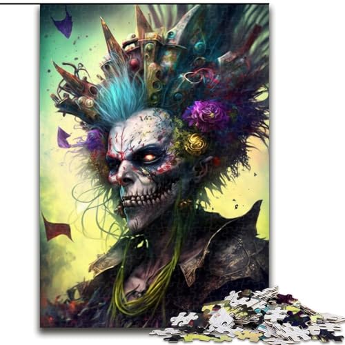 Puzzle 1000 Teile, Skelettkunst, Holzpuzzle, DIY-Heimdekoration, Denksportspiel für Teenager (Größe 26x38cm) von WGLINGX