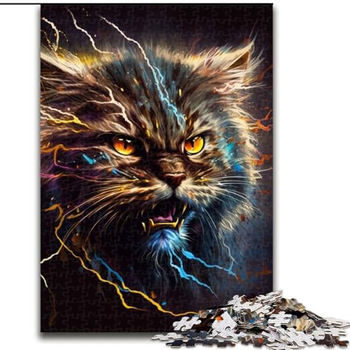 Puzzle 1000 Teile, Spirited Cougar, Unmögliches Puzzle für Erwachsene, Lernspiel, Herausforderungsspielzeug (Größe 26x38cm) von WGLINGX