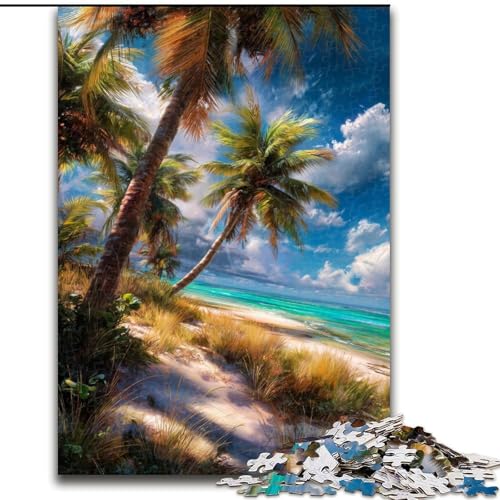 Puzzle 1000 Teile, Strandpuzzle für Erwachsene, Familienaktivitätsspiel für Teenager, anspruchsvolles Denkspiel (Größe 50x75cm) von WGLINGX