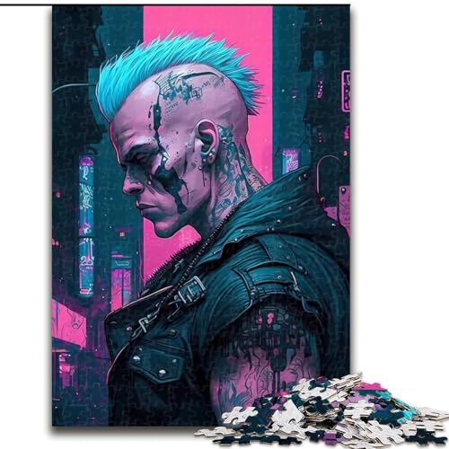 Puzzle 1000 Teile, Street Punk, Holzpuzzle, DIY-Heimdekor, Denksportspiel für Teenager (Größe 26x38cm) von WGLINGX