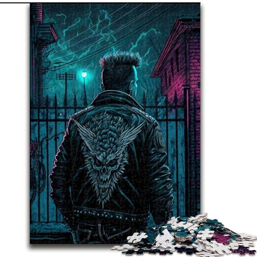 Puzzle 1000 Teile, Street Punk, Holzpuzzle, DIY-Heimdekor, Denksportspiel für Teenager (Größe 26x38cm) von WGLINGX