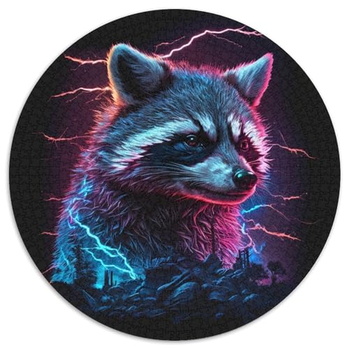 Puzzle 1000 Teile, Waschbär-Puzzle für Erwachsene, Denksport-Spiel für Teenager und Familieninteraktion, 1000 Teile (67,5x67,5cm) von WGLINGX