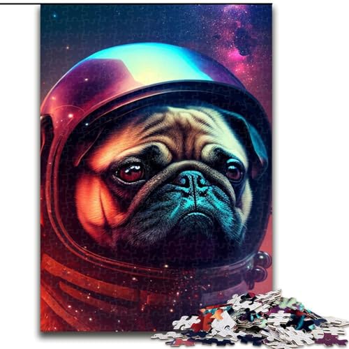 Puzzle 1000 Teile, Weltraum-Mops, Puzzle für Erwachsene, Familienspaß, Basteln, perfekt für Geburtstage, Feiertage, Größe 26x38cm Puzzle 1000 Teile, Weltraum-Mops, Puzzle für Erwachsene, Familienspaß, Basteln, perfekt für Geburtstage, Feiertage, Größe 26x38cm von WGLINGX