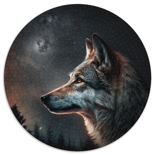 Puzzle 1000 Teile, Wolf-Puzzle, 1000 Teile, ideal für Verliebte, perfektes Weihnachts-, Neujahrs- und Valentinstagsgeschenk (67,5 x 67,5 cm) von WGLINGX