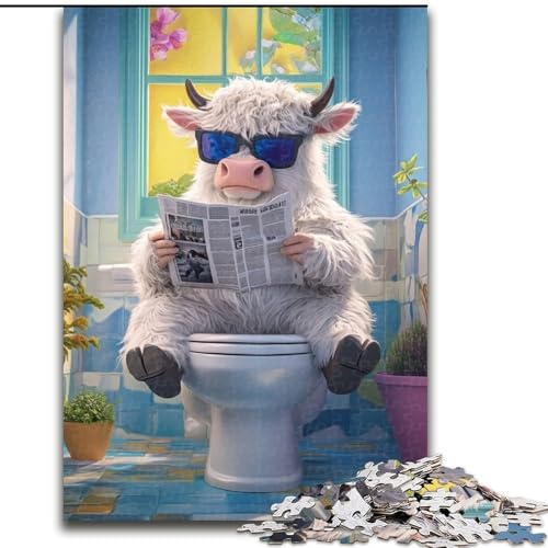 Puzzle 1000 Teile, Yak Go Toiletten-Puzzles für 1000 Teile, anspruchsvolles Denkspiel für Teenager, Spaß für den Spieleabend mit der Familie (Größe 38x26cm) von WGLINGX