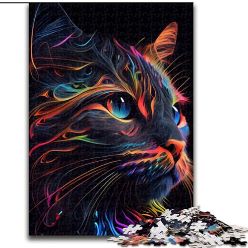 Puzzle 1000 Teile, abstrakte Katze, surreale Puzzles für Erwachsene, Familienspaß, Basteln, perfekt für Geburtstage, Feiertage, Größe 26x38cm Puzzle 1000 Teile, abstrakte Katze, surreale Puzzles für Erwachsene, Familienspaß, Basteln, perfekt für Geburtstage, Feiertage, Größe 26x38cm von WGLINGX