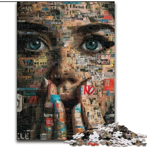 Puzzle 1000 Teile, abstrakte Kunst, Puzzles für Erwachsene, Familienaktivitätsspiel für Teenager, anspruchsvolles Denkspiel (Größe 26x38cm) von WGLINGX