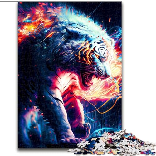 Puzzle 1000 Teile, buntes Tiger-Puzzle für Erwachsene, Spaß für die ganze Familie, Basteln, perfekt für Geburtstage, Feiertage, Größe 26x38cm Puzzle 1000 Teile, buntes Tiger-Puzzle für Erwachsene, Spaß für die ganze Familie, Basteln, perfekt für Geburtstage, Feiertage, Größe 26x38cm von WGLINGX