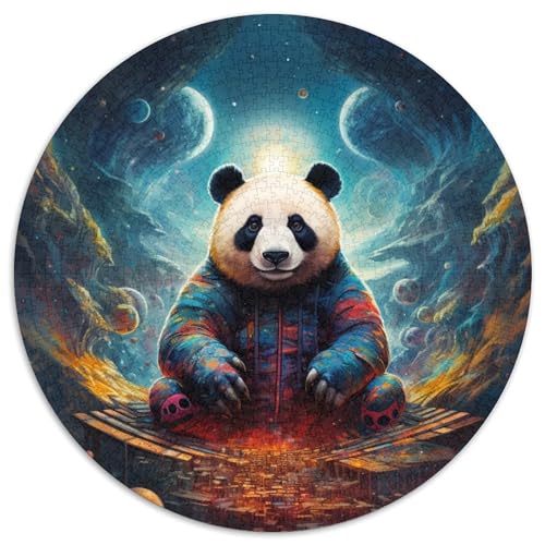 Puzzle 1000 Teile, farbenfrohes Panda-Kunst-Puzzle aus Karton, unmögliche pädagogische Heimdekoration, Spiele und Geschenke (67,5 x 67,5 cm) von WGLINGX