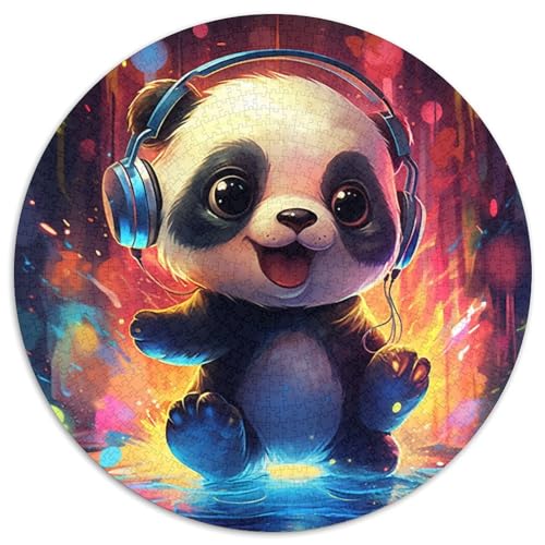 Puzzle 1000 Teile, farbenfrohes Panda-Kunst-Puzzle aus Karton, unmögliche pädagogische Heimdekoration, Spiele und Geschenke (67,5 x 67,5 cm) von WGLINGX