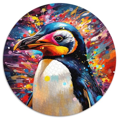 Puzzle 1000 Teile, farbenfrohes Pinguin-Kunstpuzzle aus Karton, unmögliche pädagogische Heimdekoration, Spiele und Geschenke (67,5 x 67,5 cm) von WGLINGX