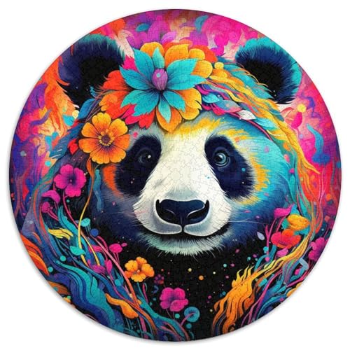 Puzzle 1000 Teile, farbenfrohes Tier-Panda-Puzzle aus Karton, unmögliche Lernspiele und Geschenke für die Heimdekoration (67,5 x 67,5 cm) von WGLINGX
