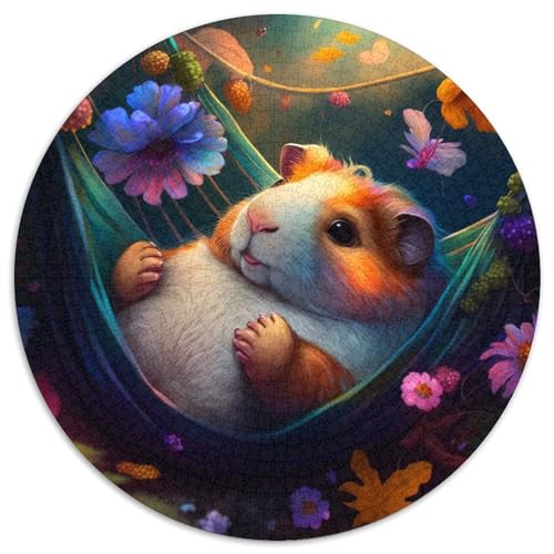 Puzzle 1000 Teile, schönes Meerschweinchen, Karton-Puzzle, unmöglich, pädagogische Heimdekoration, Spiele und Geschenke (67,5 x 67,5 cm) von WGLINGX