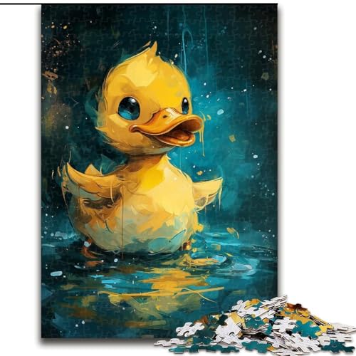Puzzle 1000 Teile, süße kleine gelbe Ente, Puzzle 1000 Teile für Erwachsene, entwickelt Hand-Auge-Koordinationsfähigkeiten, (Größe 50x75cm) von WGLINGX
