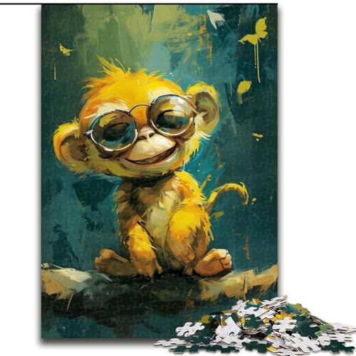 Puzzle 1000 Teile, süßer Kleiner gelber AFFE, Puzzle 1000 Teile für Erwachsene, entwickelt Hand-Auge-Koordinationsfähigkeiten, (Größe 26x38cm) von WGLINGX