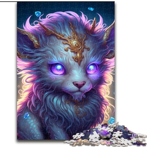 Puzzle 1000 Teile, süßes Drachenbaby, Holzpuzzle, DIY-Heimdekoration, Denksportspiel für Teenager (Größe 26x38cm) von WGLINGX