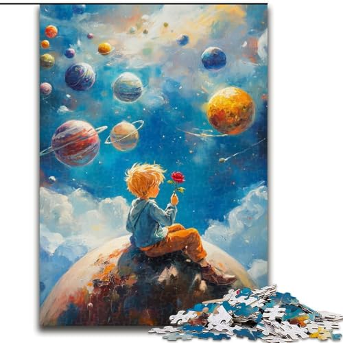 Puzzle 1000 Teile „Der Planet des kleinen Prinzen“, 1000-teiliges Puzzle, anspruchsvolles Denkspiel für Teenager, perfekt als Heimdekoration oder Geschenk (Größe 50x75cm) von WGLINGX