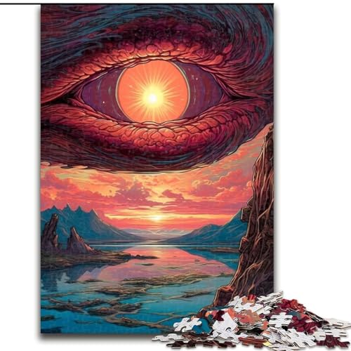 Puzzle 1000 Teile „Im Auge des Drachen“, Puzzle für Erwachsene, Familienspaß, Basteln, perfekt für Geburtstage, Feiertage, Größe 26x38cm von WGLINGX