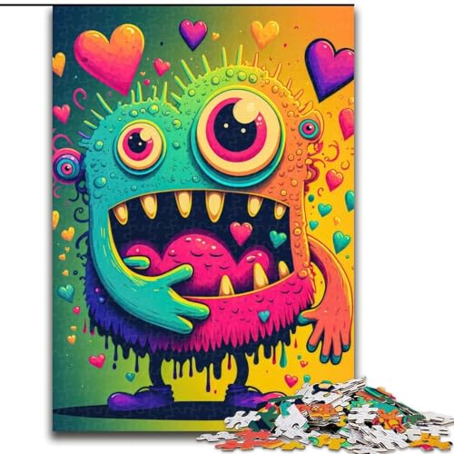 Puzzle 1000 Teile „Monster Love Frenzy“, Kunstpuzzle 1000 Teile für Erwachsene, perfekt für Teenager und Familien, Größe 26x38cm Puzzle 1000 Teile „Monster Love Frenzy“, Kunstpuzzle 1000 Teile für Erwachsene, perfekt für Teenager und Familien, Größe 26x38cm von WGLINGX