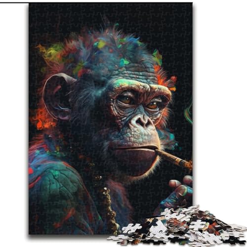 Puzzle 1000 Teile AFFE 1000 Teile Puzzle für Erwachsene Weihnachten Halloween Muttertag Neujahr Ostergeschenk (Größe 26x38cm) von WGLINGX
