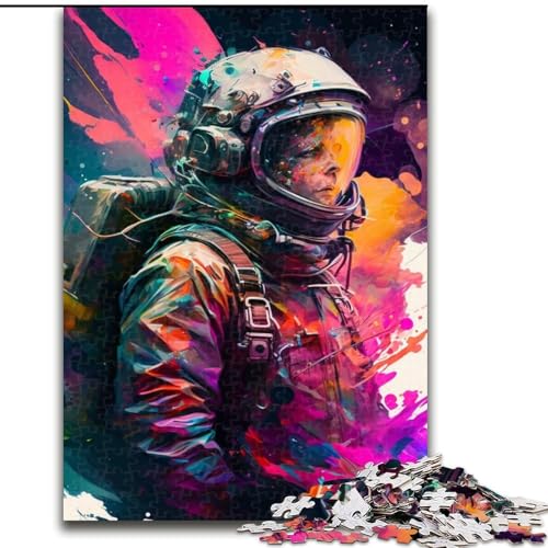 Puzzle 1000 Teile Astronaut, 1000-teiliges Puzzle, Spaß für die ganze Familie, Basteln, perfekt für Geburtstage, Feiertage (Größe 50x75cm) von WGLINGX