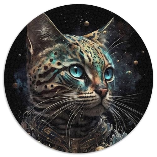 Puzzle 1000 Teile Bengalkatze, Kartonpuzzle für Erwachsene, Feiertage und Geburtstage (67,5x67,5cm) von WGLINGX
