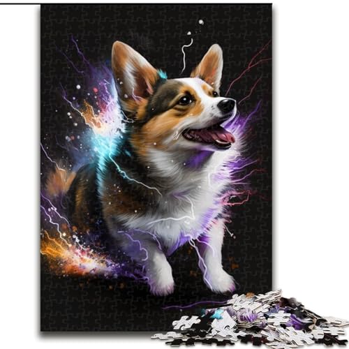 Puzzle 1000 Teile Corgi 1000-teiliges Puzzle für Erwachsene, Weihnachten, Halloween, Muttertag, Neujahr, Ostergeschenk (Größe 26x38cm) von WGLINGX