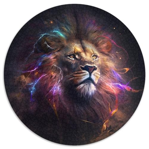 Puzzle 1000 Teile Fantasie-Löwe, Karton-Puzzle, unmöglich, pädagogische Heimdekoration, Spiele und Geschenke (67,5 x 67,5 cm) von WGLINGX