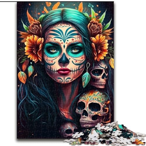 Puzzle 1000 Teile Fiesta De Los Muertos Puzzles für Erwachsene, Familienspaß, Basteln, perfekt für Geburtstage, Feiertage, Größe 50x75cm Puzzle 1000 Teile Fiesta De Los Muertos Puzzles für Erwachsene, Familienspaß, Basteln, perfekt für Geburtstage, Feiertage, Größe 50x75cm von WGLINGX