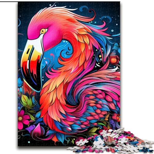 Puzzle 1000 Teile Flamingo-Puzzle für Erwachsene 1000, Geburtstage, Weihnachten, Halloween, Erntedankfest, Ostern (Größe 26x38cm) von WGLINGX