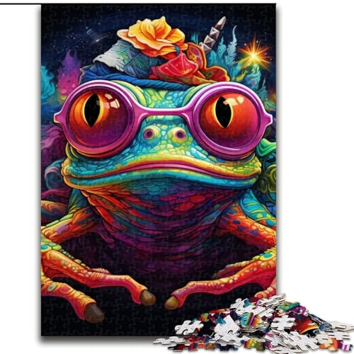 Puzzle 1000 Teile Frosch, 1000-teiliges Puzzle, Spaß für die ganze Familie, Basteln, perfekt für Geburtstage, Feiertage (Größe 50x75cm) von WGLINGX