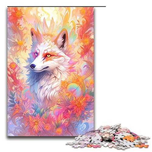 Puzzle 1000 Teile Fuchs-Puzzle für Erwachsene und Jugendliche, Holzpuzzle, (Größe 50 x 75 cm) von WGLINGX