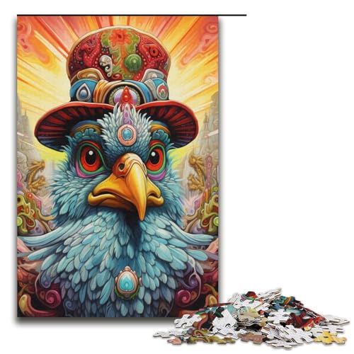 Puzzle 1000 Teile Hahn-Puzzle für Erwachsene, Kartonpuzzle, anspruchsvolles Spiel, 14,96 x 10,24 Zoll von WGLINGX
