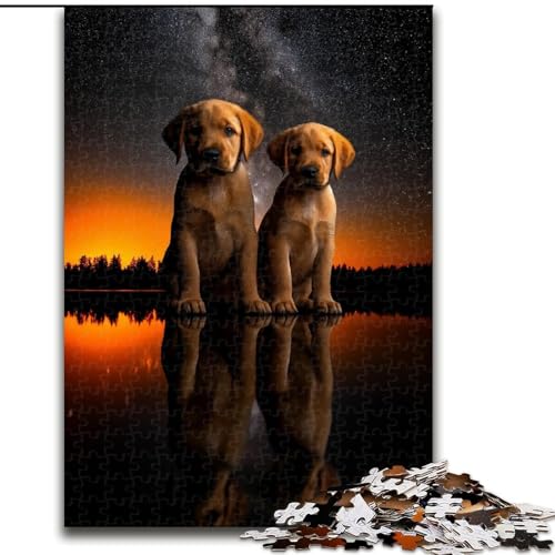 Puzzle 1000 Teile Labrador-Baby-Puzzle für Erwachsene, Familienaktivitätsspiel für Teenager, anspruchsvolles Denkspiel (Größe 50x75cm) von WGLINGX