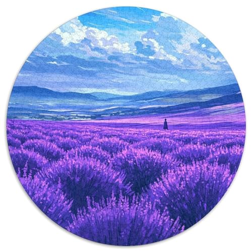 Puzzle 1000 Teile Lavendelgarten Puzzle für Erwachsene, Denkspiel für Teenager und Familieninteraktion, 1000 Teile (67,5x67,5cm) von WGLINGX