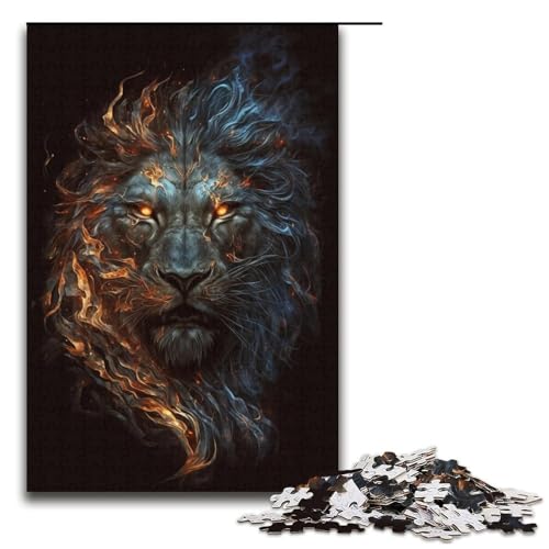 Puzzle 1000 Teile Löwenpuzzle für Erwachsene, Kartonpuzzle, anspruchsvolles Spiel (Größe 38 x 26 cm) von WGLINGX