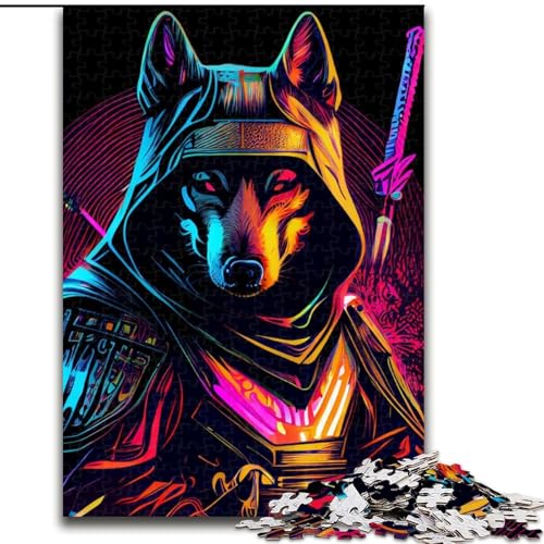 Puzzle 1000 Teile Neon War Dogs Puzzles für Erwachsene, Familienspaß, Basteln, perfekt für Geburtstage, Feiertage, Größe 50x75cm von WGLINGX