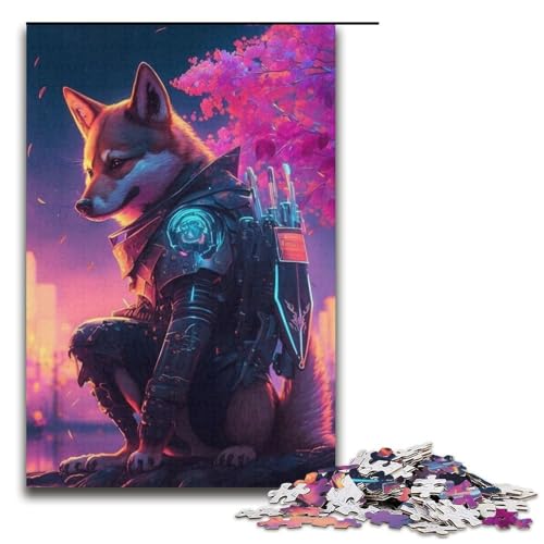 Puzzle 1000 Teile Neon Warrior Puzzle für Erwachsene Kartonpuzzle Herausforderndes Spiel 14,96x10,24 Zoll von WGLINGX