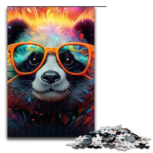 Puzzle 1000 Teile Neonbrille Panda Puzzle für Erwachsene Holzpuzzle Herausforderndes Spiel 19,69x29,53 Zoll Puzzle 1000 Teile Neonbrille Panda Puzzle für Erwachsene Holzpuzzle Herausforderndes Spiel 19,69x29,53 Zoll von WGLINGX