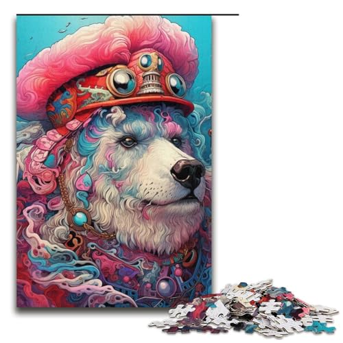 Puzzle 1000 Teile Piratenkapitän Eisbär Puzzle für Erwachsene Kartonpuzzle Herausforderndes Spiel 14,96x10,24 Zoll von WGLINGX