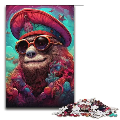 Puzzle 1000 Teile Piratenkapitän-Faultier-Puzzle für Erwachsene, Kartonpuzzle, anspruchsvolles Spiel, 14,96 x 10,24 Zoll Puzzle 1000 Teile Piratenkapitän-Faultier-Puzzle für Erwachsene, Kartonpuzzle, anspruchsvolles Spiel, 14,96 x 10,24 Zoll von WGLINGX