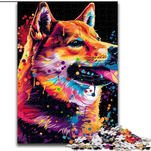 Puzzle 1000 Teile Shiba Inu, 1000-teiliges Puzzle, Spaß für die ganze Familie, Basteln, perfekt für Geburtstage, Feiertage (Größe 50x75cm) von WGLINGX