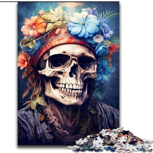 Puzzle 1000 Teile Soulful Harmony Skull Puzzles für Erwachsene, Familienspaß, Basteln, perfekt für Geburtstage, Feiertage, Größe 50x75cm Puzzle 1000 Teile Soulful Harmony Skull Puzzles für Erwachsene, Familienspaß, Basteln, perfekt für Geburtstage, Feiertage, Größe 50x75cm von WGLINGX