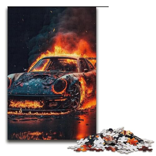 Puzzle 1000 Teile Sportwagen-Puzzle für Erwachsene, Kartonpuzzle, anspruchsvolles Spiel, 14,96 x 10,24 Zoll von WGLINGX