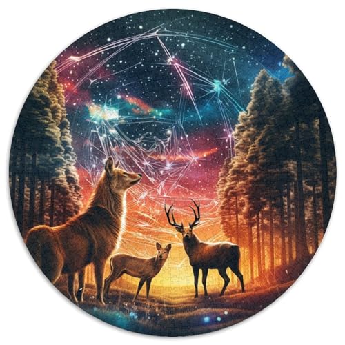 Puzzle 1000 Teile Starling Grove Deer Kartonpuzzle Unmögliches Lernpuzzle Heimdekoration Spiele & Geschenke (67,5 x 67,5 cm) von WGLINGX