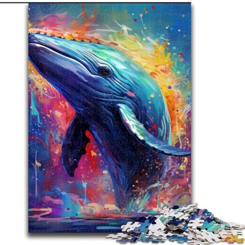 Puzzle 1000 Teile Wal, 1000-teiliges Puzzle, Spaß für die ganze Familie, Basteln, perfekt für Geburtstage, Feiertage (Größe 50x75cm) von WGLINGX