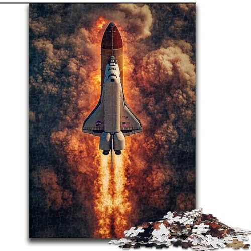 Puzzle 1000 Teile für Erwachsene, „Start Einer Rakete“, Puzzle für Erwachsene, 1000 Teile, interaktives Familienspiel, Denksportaufgabe als Geschenk, Lernspielzeug (Größe 26x38cm) von WGLINGX